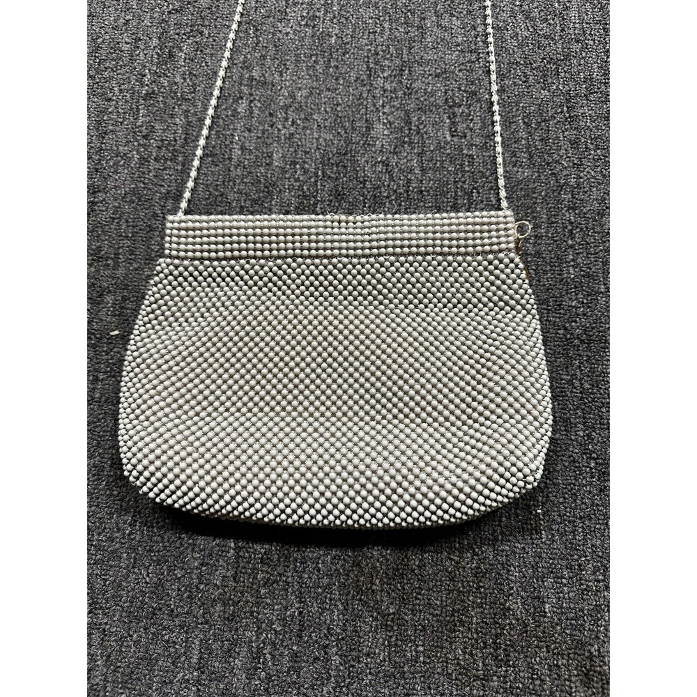Vintage Bags By Marlo White Metal Mesh Bag Purse With Strap